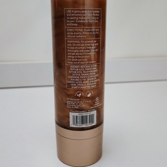 Amora Glow Sunset Sparkle Shimmer Spray 6 FL Oz Body Glitter - Picture 3 of 4